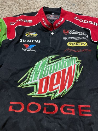 Vintage Y2K JH Design Kasey Kahne Nascar Jacket Dodge Mountain Dew Size 4XL RARE - Bild 2 von 10