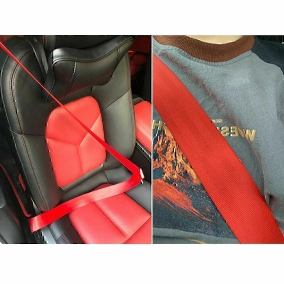 Arnés de seguridad universal rojo de 3,6 m para cinturón de seguridad de carreras de automóviles de 3 puntos */ Foto 2 de 4