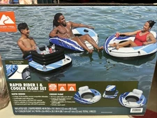 Ozark Trail Rapid Rider I River Tube 2-Pack & Inflatable Cooler Combo Set New!!