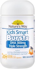 Kids Smart DHA 300mg Triple Strength 50 Bursts x 3 Pack Nature's Way