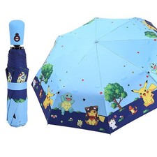 Kids Folding Umbrella- Automatic Open- Cartoon- UV Protection- Travel Umbrell...
