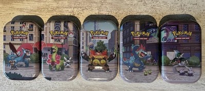 Pokémon Illumina City Mini Tin Box Komplett Set / Alle 5 passenden Tins Seald 