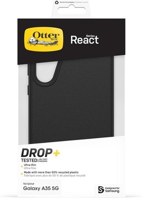 OtterBox React Series Hülle für das Samsung Galaxy A35 5G. Schwarz. NEU