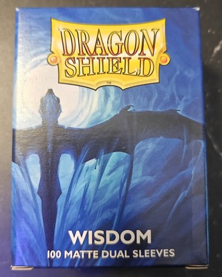 Dragon Shields 100CT Standard Size Deck Protector Duel Matte Sleeves (BLUE)