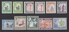 Rhodesia & Nyasaland 1959-62 set to 1s / plus coil stamps - unmounted mint