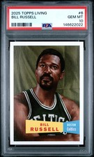 2025-26 Topps NBA Living Set #6 Bill Russell PSA 10 Gem Mint Card 146622022