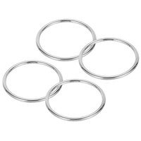 "3\" Metall O Ringe 4Stk 304 Edelstahl O-Ring Schwere Glatt Runde Ringe 5Mmx80Mm"
