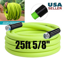 25 FT Premium 5/8' Rubber Garden Hose - Flexible Heavy Duty Male to Female NEW