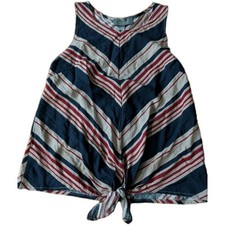 Sunday In Brooklyn Top Womens S Small Blue Spruce V Neck Tie Waist Anthropologie