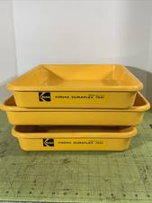Vintage Kodak Lot of 3 - 11x14 Duraflex Darkroom Developing Trays Tray USA