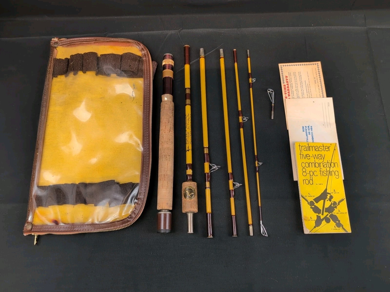 Eagle Claw Trailmaster No TVRR289 8pc 5 Way Fishing Rod Vintage Missing Piece