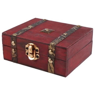 Vintage Lock Schatzkiste Schmuck Aufbewahrungsbox Fall Veranstalter  G8033
