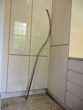 For 'P' shaped bath S/S shower curtain rail