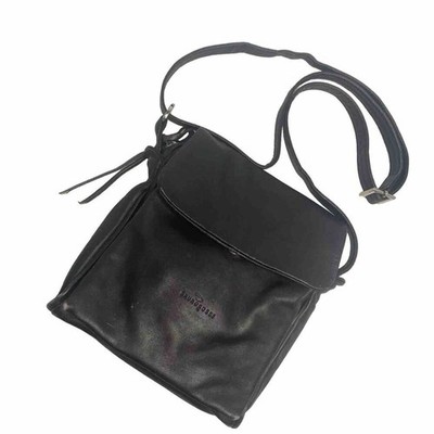 Bruno Rossi Black Italian Leather Crossbody Bag | 7x9x6  | Made in Italy | EUC