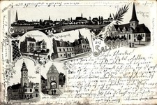 Litho Salzwedel in der Altmark, Amtsgerich, Katharinenkirche,... - 4876472