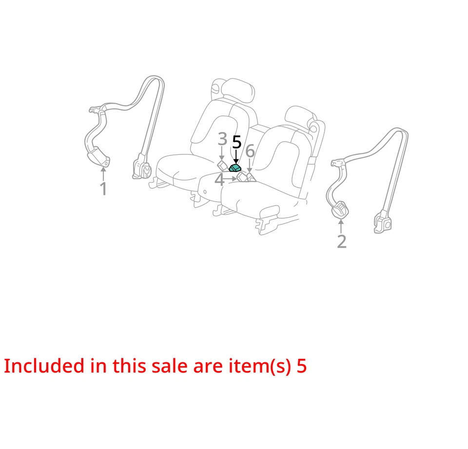 KIT DE CINTURÓN F/ASIENTO CTR BKL SI 12533379 PARA BUICK PARK AVENUE 1997-2005 - NUEVO OEM Foto 2 de 3