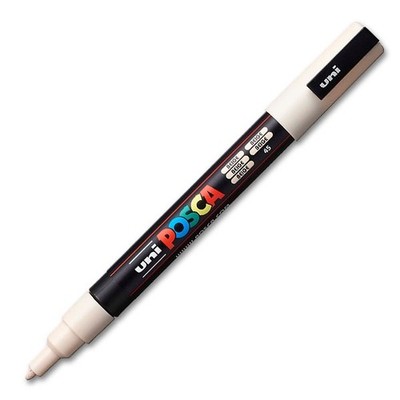 POSCA Pigmentmarker PC-3M, beige Rundspitze, Strichstärke: 0,9 - 1,3 mm