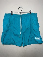 Laguna VTG 80s/90 Boarder Swim Shorts Mens L 36-38 Teal Surfer Beach Tropical