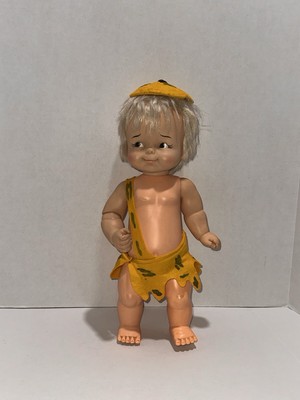 Vintage IDEAL Doll The Flintstones Bam Bam 17in Posable BB-17 with rare Hat nice