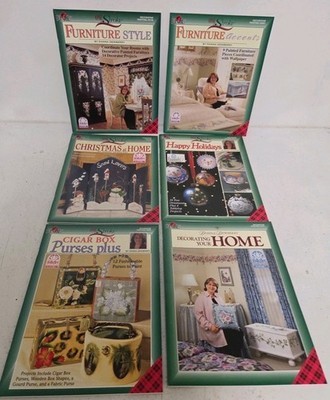 6 Donna Dewberry One Stroke Plaid FolkArt Books Ornaments, Holidays, Christmas