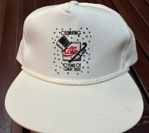 vintage 1992 Diet Coke hat/cap "10 Years Of Great Taste"