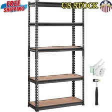 Heavy Duty 5 Tier Adjustable Metal Storage Shelf 2000 lbs Load Capacity New