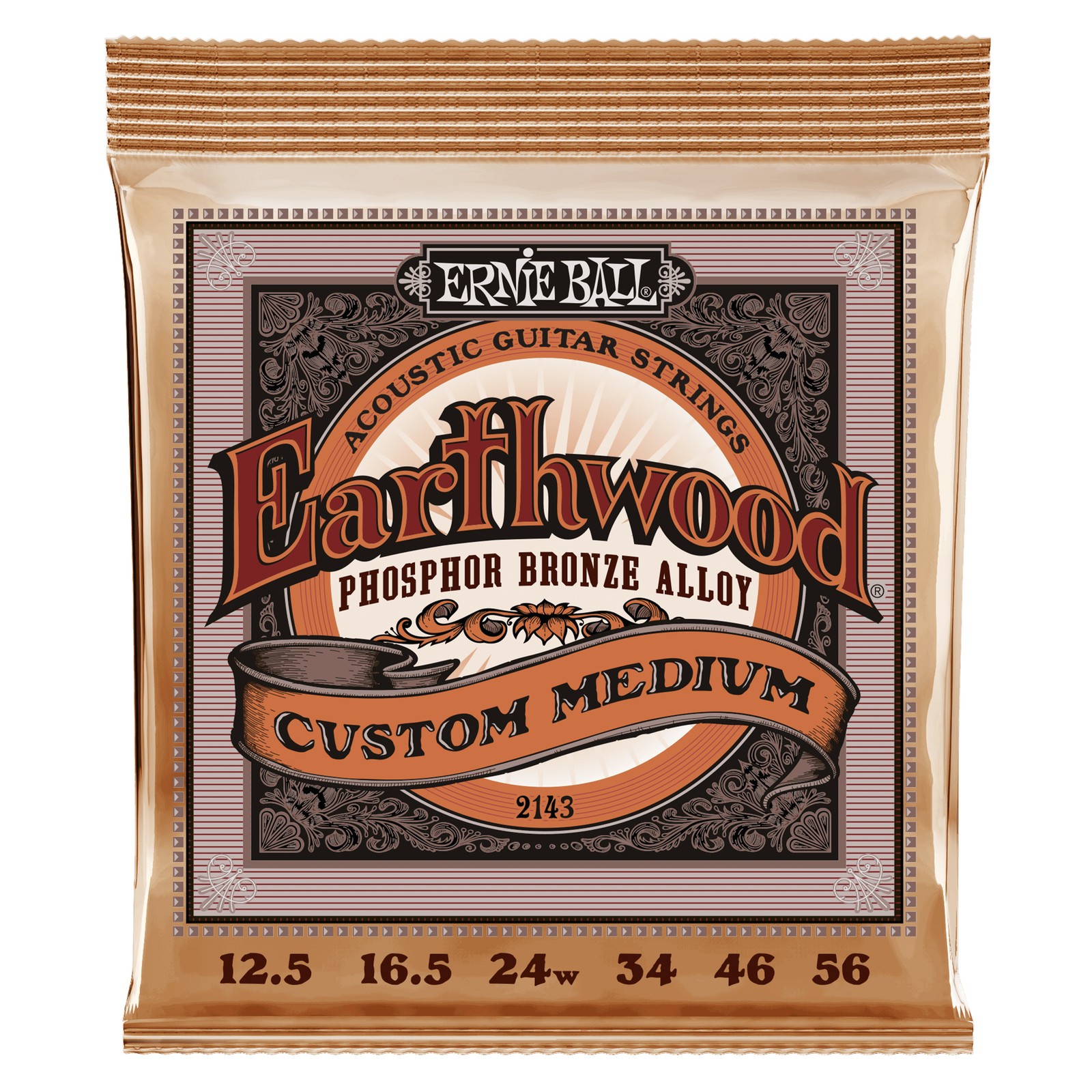 Acoustic Guitar Strings 12.5-56 Ernie Ball Earthwood Phos Bronze 100% Genuine