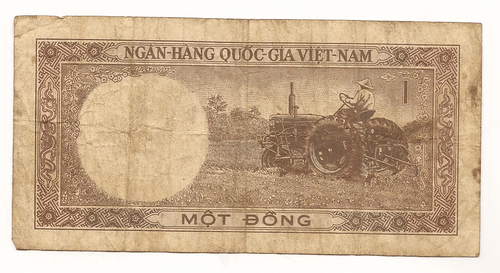 1945-1960 Viet-Nam Bank Note...1 Mot Dong - Picture 2 of 2