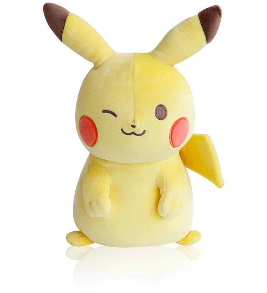 POKEMON Pocket Monsters PIKACHU Electric Type Wink Plush Doll 25cm