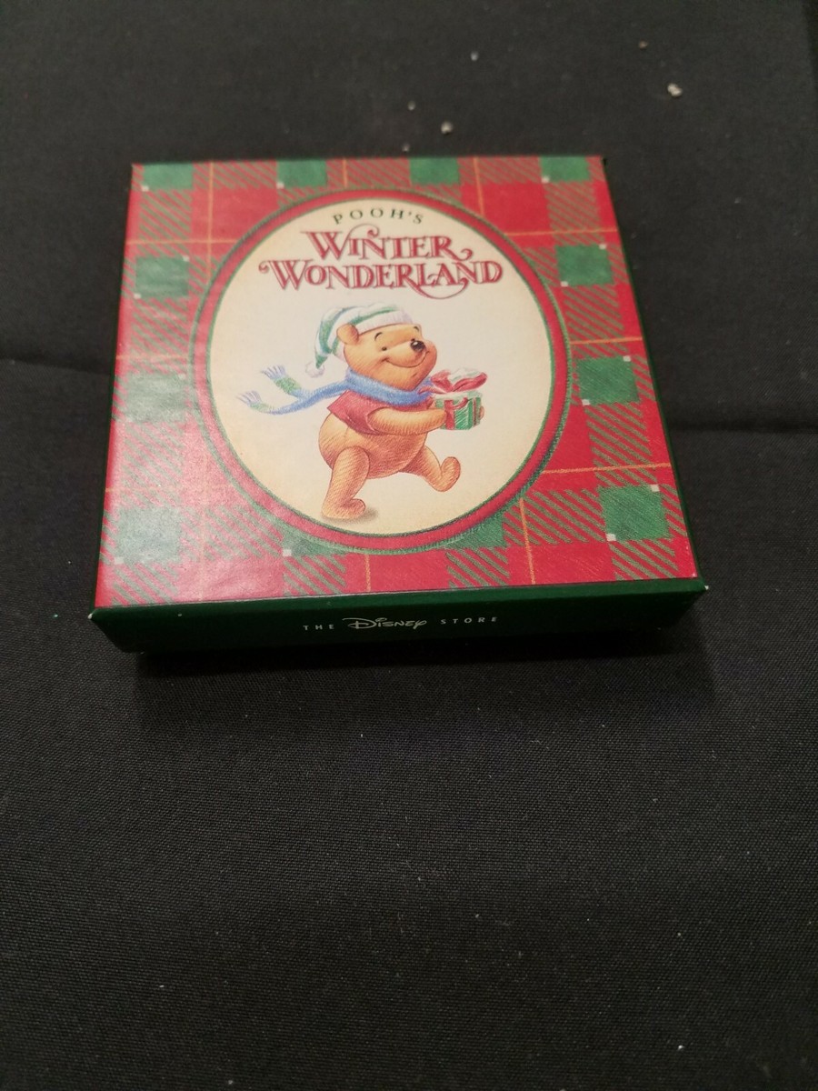 ディズニー 1996年 WINTER WONDERLAND クリスマス Vtg Disney Store Winnie Pooh Winter Wonderland Porcelain Christmas
