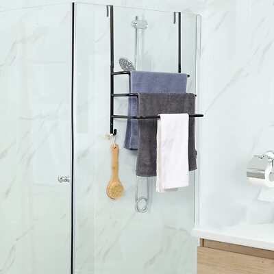 Door Towel Rack Hook On Glass Shower Door Hanging Towel Rack On