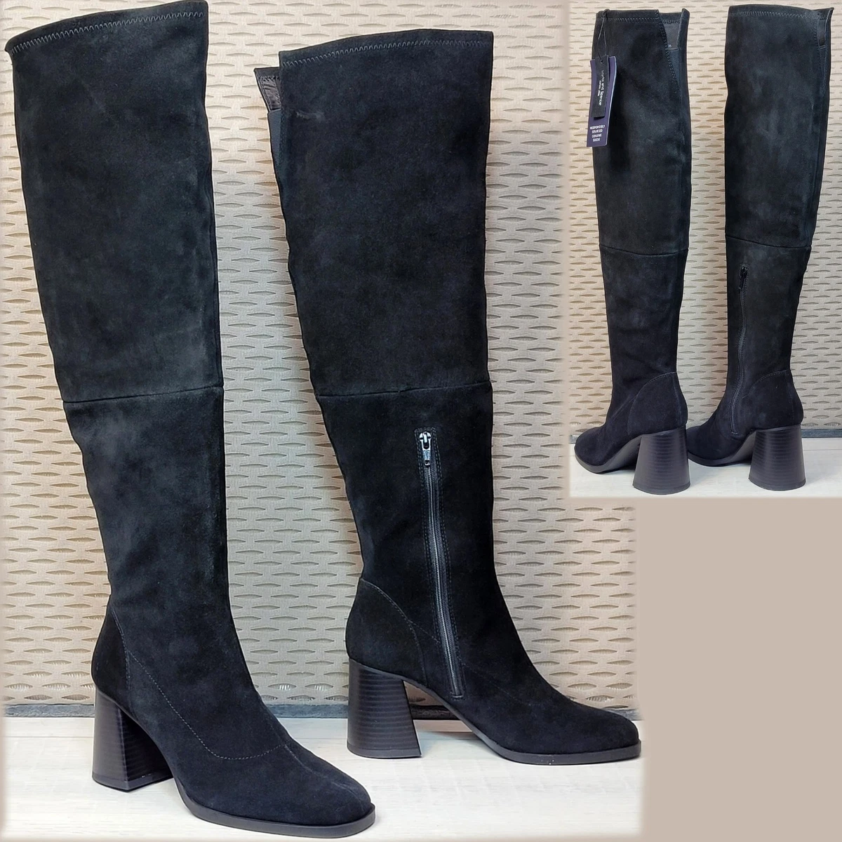 M&s black deals suede boots