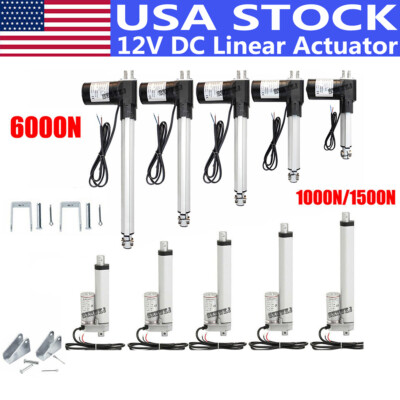 US Electric Linear Actuator 12V DC Motor 2''-18'' Stroke Auto Marine Robotics Lift