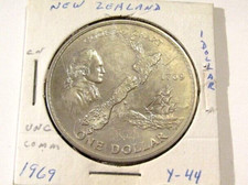 New Zealand 1969 1 Dollar unc Coin