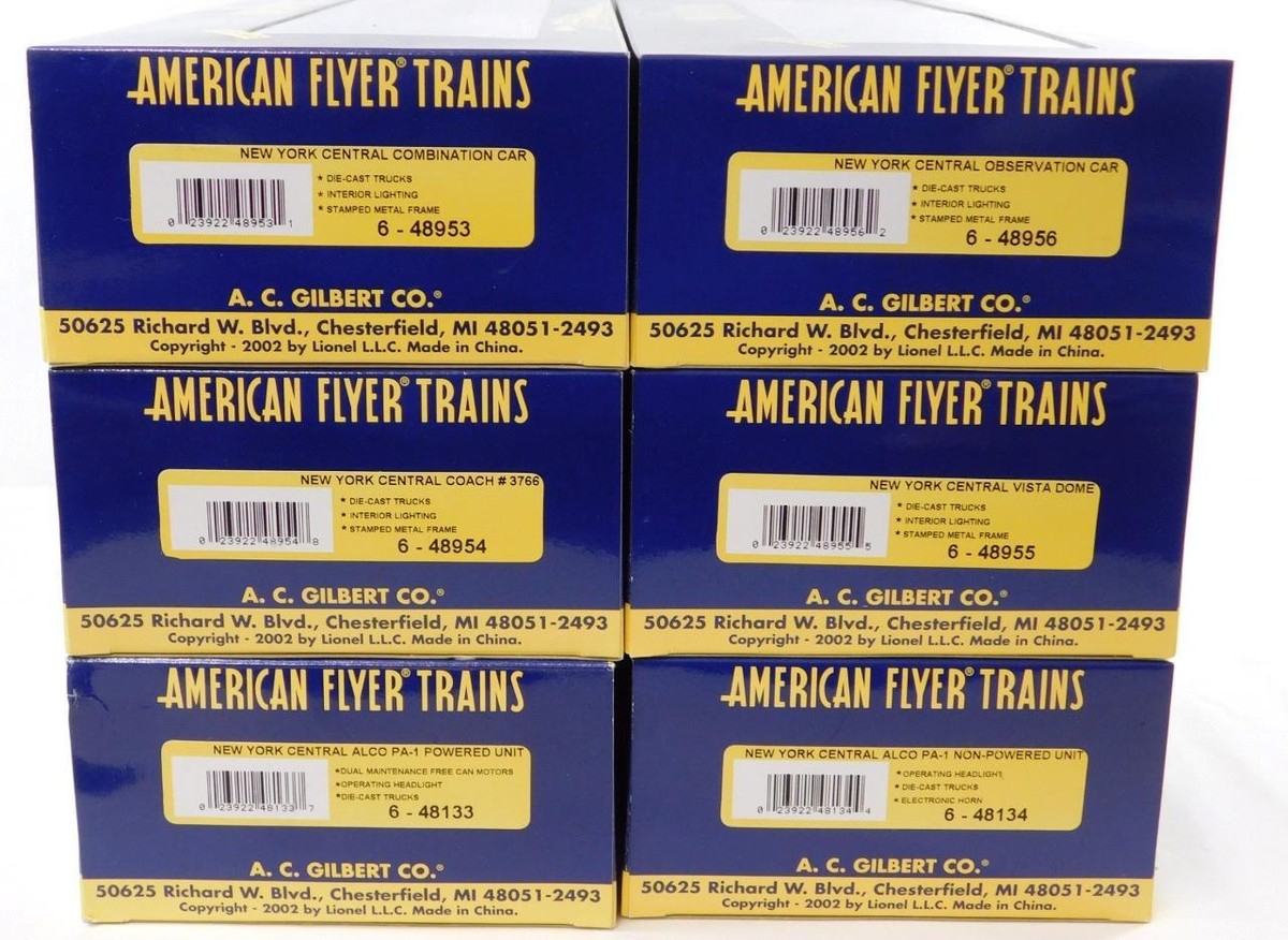 American Flyer 6-49611 New York Central NYC Passenger Set PA AA +