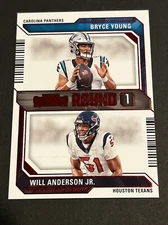 2023 Panini Contenders Numbers Round 1 Bryce Young Will Anderson Red Foil  P0785