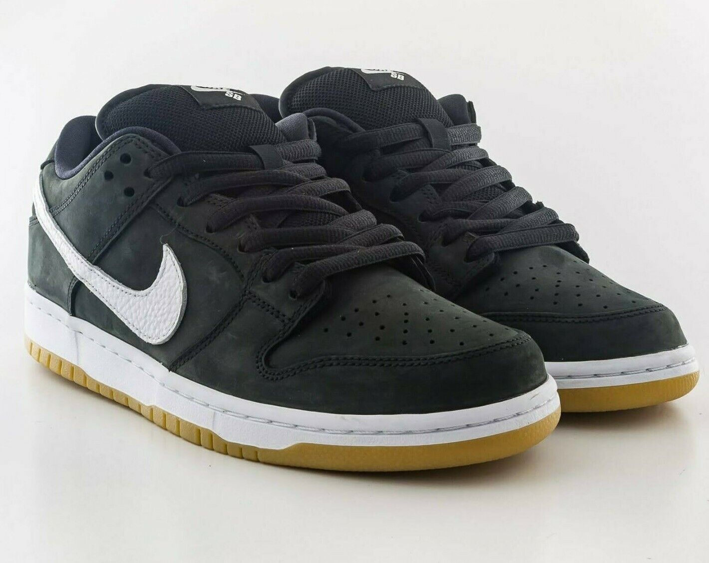 Nike SB Dunk Low Pro ISO Label Athletic Shoes Skate Black- White | eBay