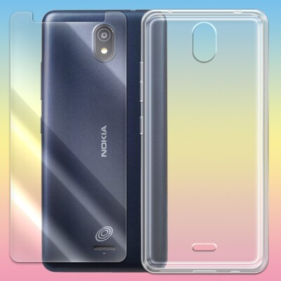 High-Sensitivity Screen Protector Film Guard+Protective Case f Nokia C100 N152DL