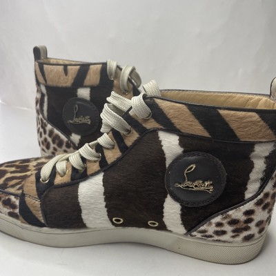 Christian Louboutin Rantus Orlato Flat High Pony Hair Brown EU 42 