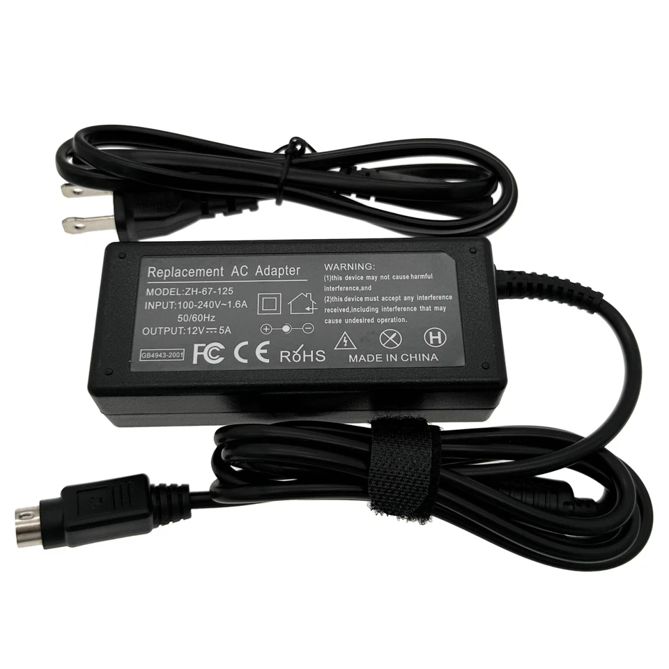12V 60W AC Adapter Power Charger Supply Cord For SAMSUNG SHR-1040 Real Time DVR - Image 4 of 4