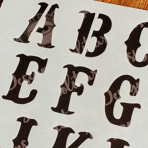 Stencil Circus style Numbers Alphabet plastic stencil shabby chic custom letter - Picture 2 of 4