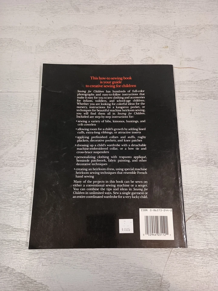 Libro de costura para niños Singer tapa blanda vintage años 80 ropa hecha a mano Foto 4 de 4