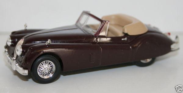 1/43 Diecast Jaguar XK140 Model in Burgundy - Metal Collectible
