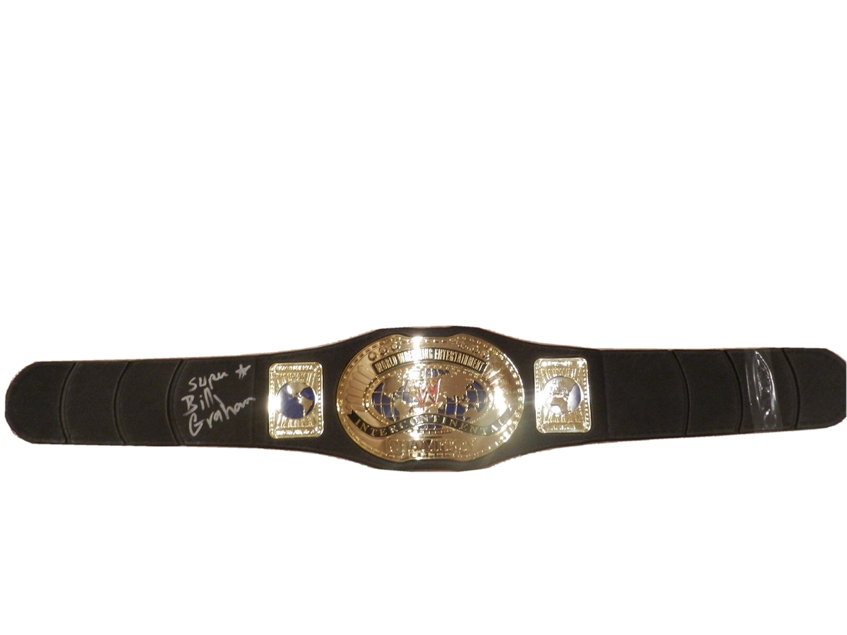 SUPERSTAR BILLY GRAHAM AUTOGRAPHED BELT JAKKS WWE W/PROOF 