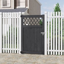 Privacy Wooden Door Garden Gate Pedestrian Fence Gate Decorative Trellace Top