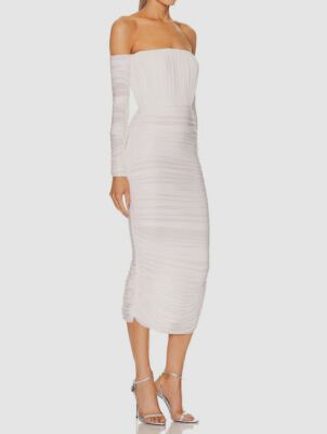 $1800 Alex Perry Women's White Ruched Off-Shoulder Sterling Dress Size 18 | eBay $1800 Alex Perry Women's White Ruched Off-Shoulder Sterling Dress Size 18 | eBay