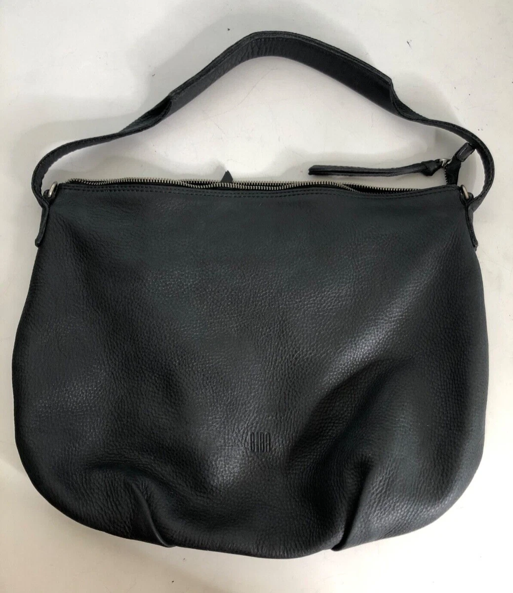 BIBA Black Hobo Bag Designed In Barcelona My Biba Leather Made