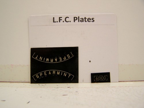 LFC LNER/BR No 60100 Spearmint Typenschilder | Zustand: New