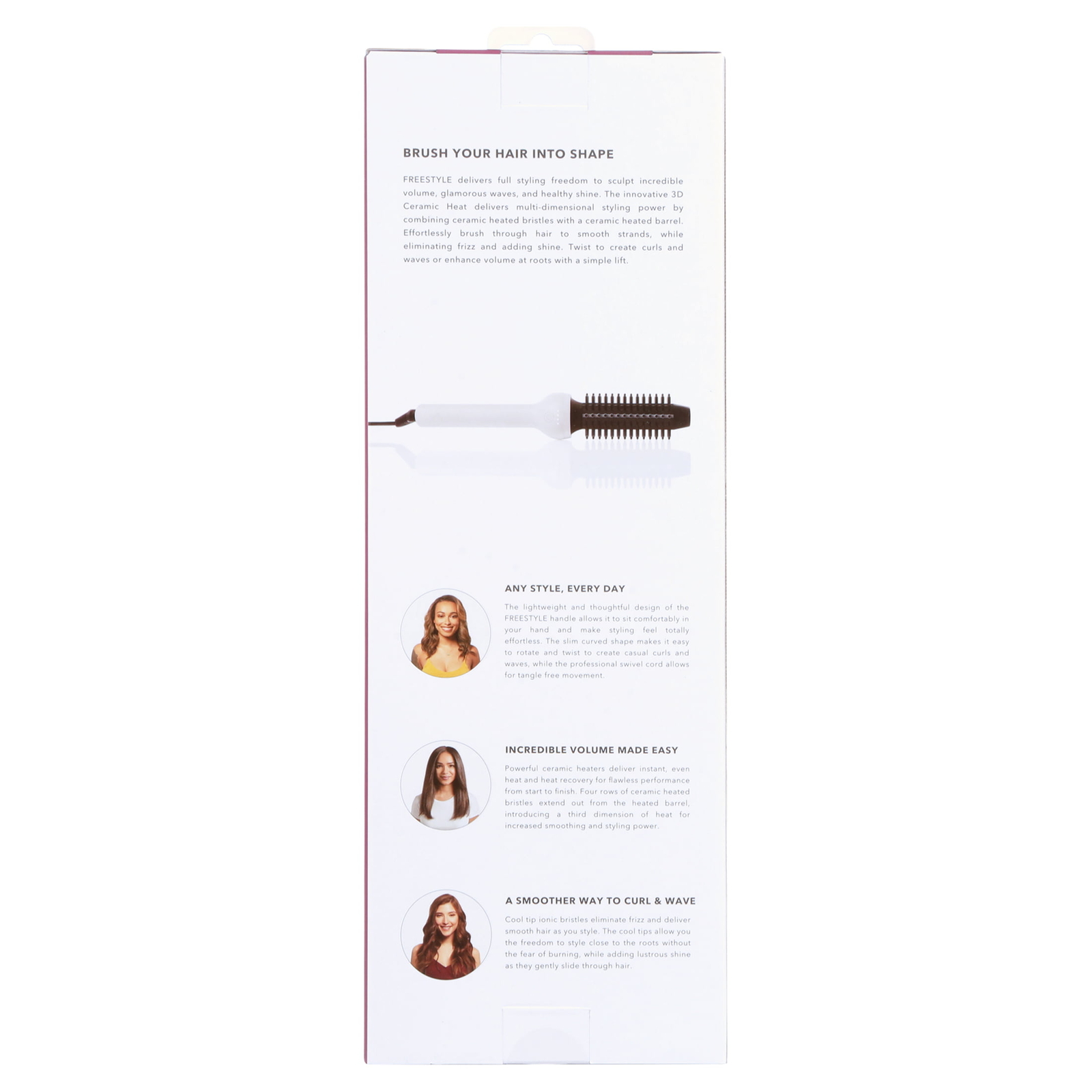 Instyler Freestyle Ionic Ceramic Styler, Hair Curling Brush, Hair Straightening eBay