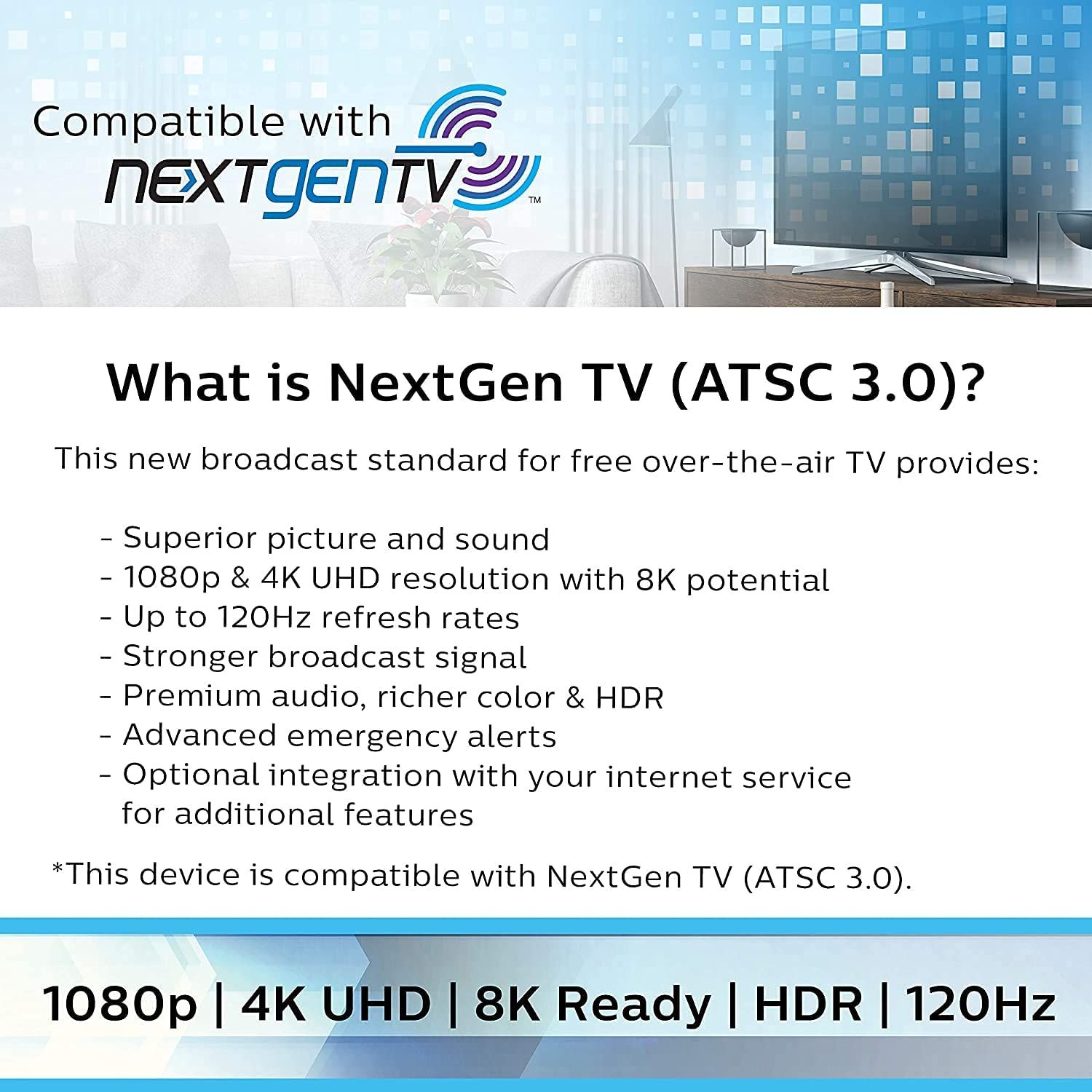 PBD Outdoor Digital HD TV Antenna 150 Miles Motorized 360 Gold, Silver